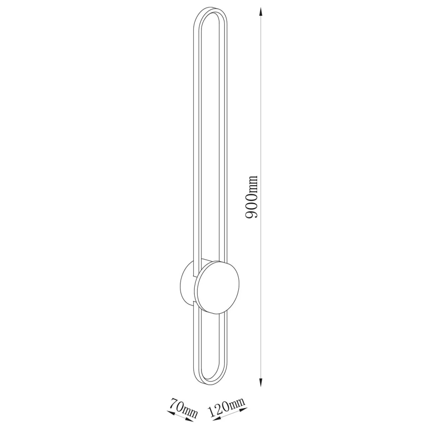 LED sienas gaismeklis FLORENTYNA LED/24W/230V 4000K melna/bēša