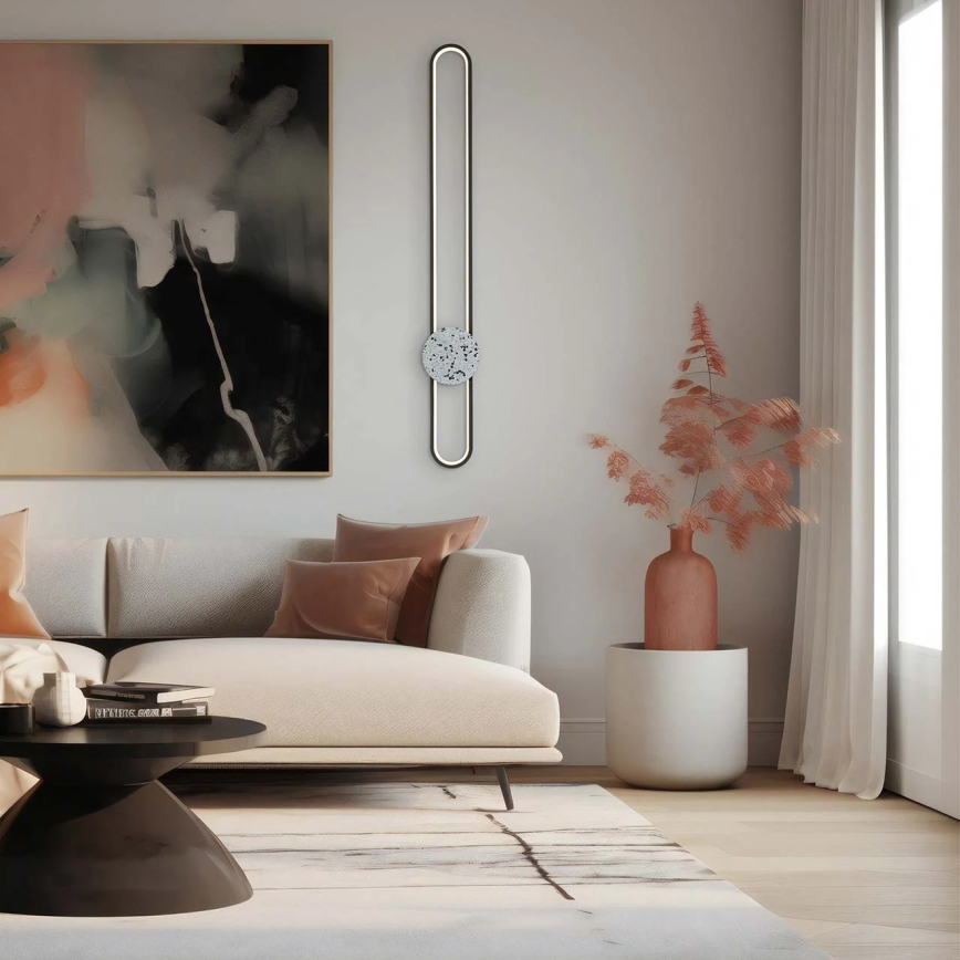 LED sienas gaismeklis FLORENTYNA LED/24W/230V 4000K melns/balts