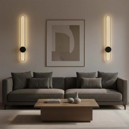 LED sienas gaismeklis FLORENTYNA LED/24W/230V 4000K zeltains/melns