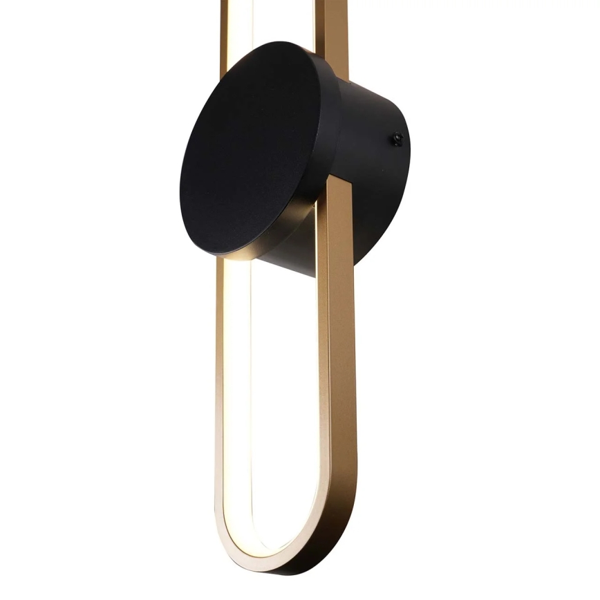 LED sienas gaismeklis FLORENTYNA LED/24W/230V 4000K zeltains/melns