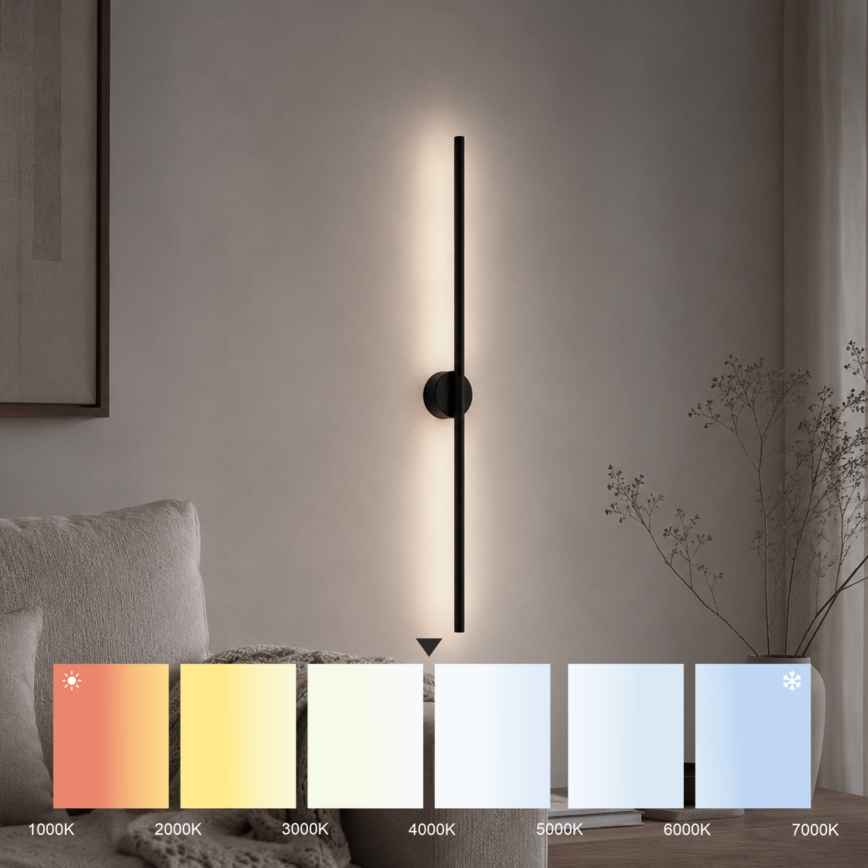LED sienas gaismeklis LANA LED/7W/230V 4000K melns