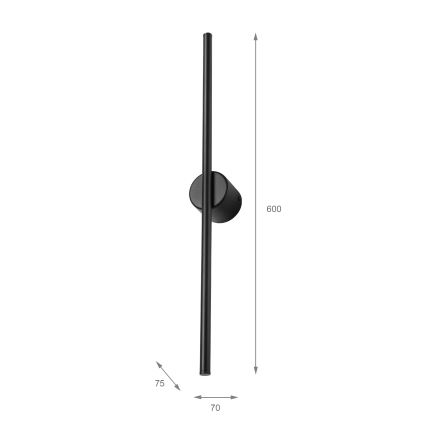 LED sienas gaismeklis LANA LED/7W/230V 4000K melns