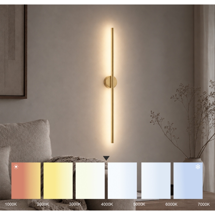 LED sienas gaismeklis LANA LED/7W/230V 4000K zelta