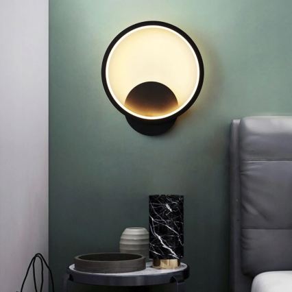 LED sienas gaismeklis LED/14W/230V melns