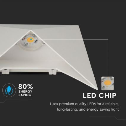 LED sienas gaismeklis LED/5W/230V 4000K IP65 balts
