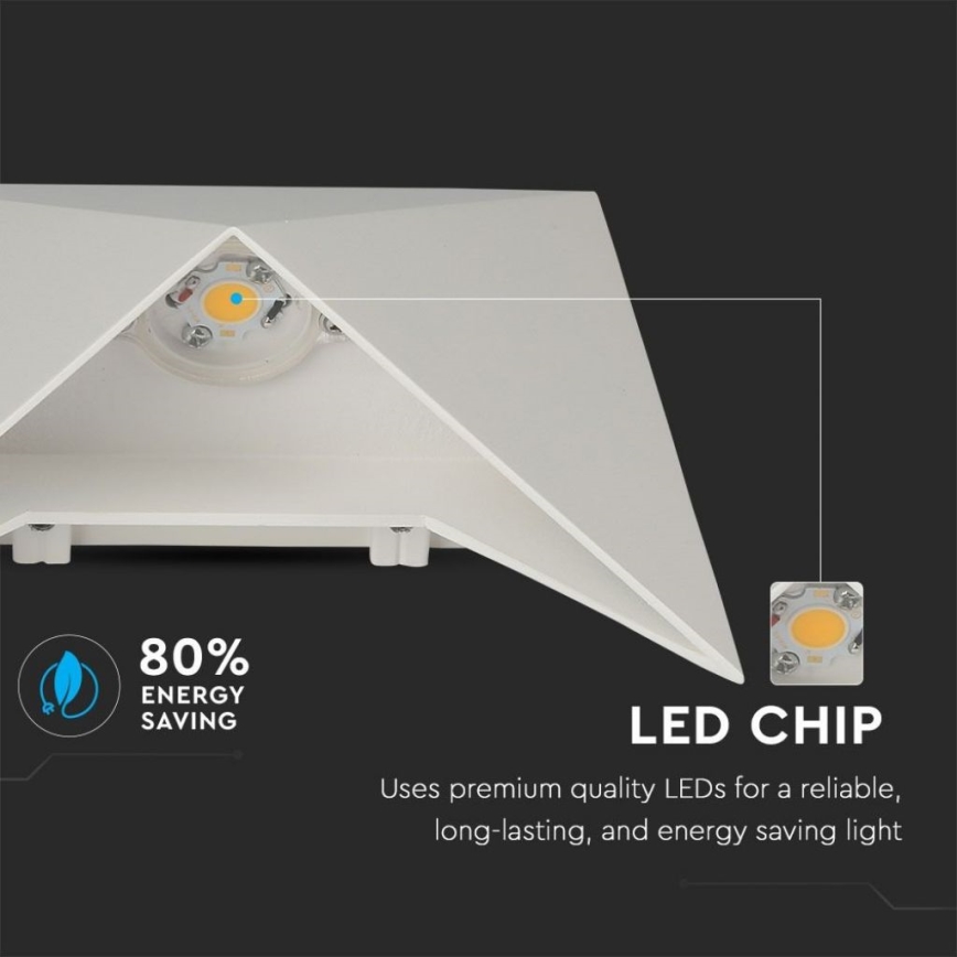 LED sienas gaismeklis LED/5W/230V 4000K IP65 balts