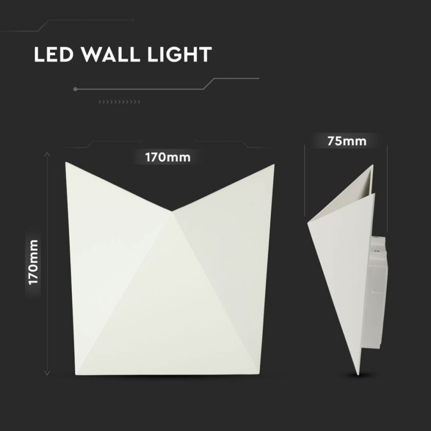 LED sienas gaismeklis LED/5W/230V 4000K IP65 balts