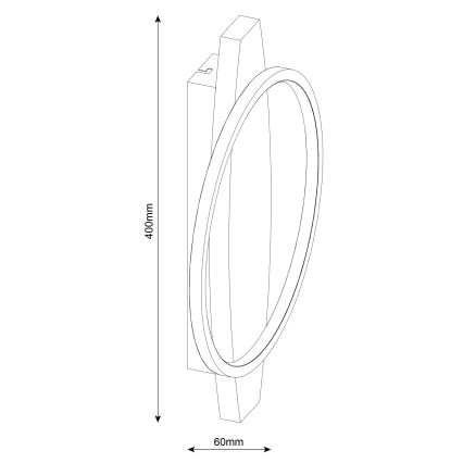 LED sienas gaismeklis MELISA LED/12W/230V priede