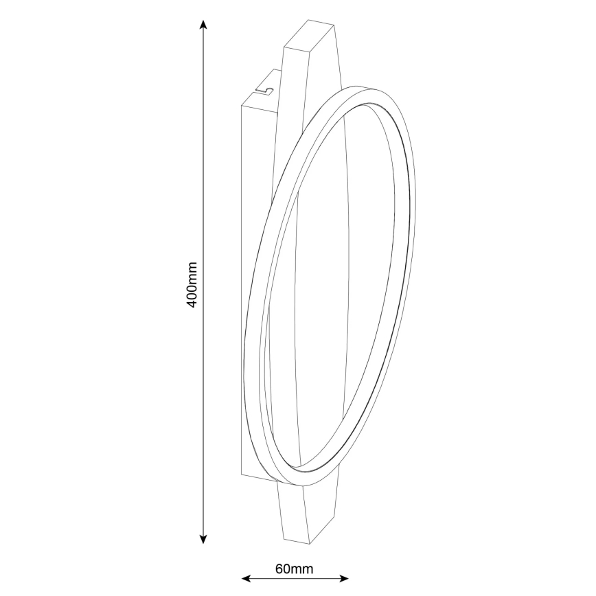 LED sienas gaismeklis MELISA LED/12W/230V priede