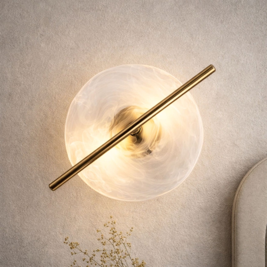 LED sienas gaismeklis RELAX LED/5W/230V zelta/balta