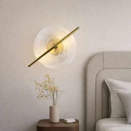 LED sienas gaismeklis RELAX LED/5W/230V zelta/balta