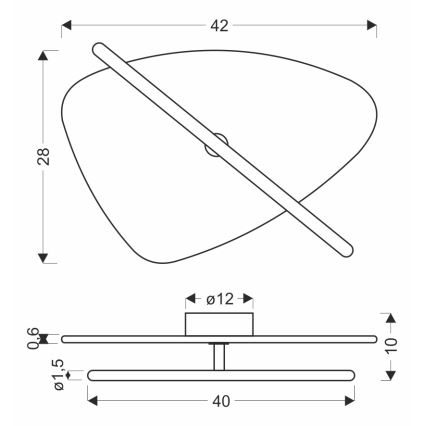 LED sienas gaismeklis RELAX LED/5W/230V zelta/dūmota brūna