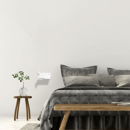 LED sienas gaismeklis SHELF, balts, LED/4W+LED/5W+LED/2W/230V + USB ports