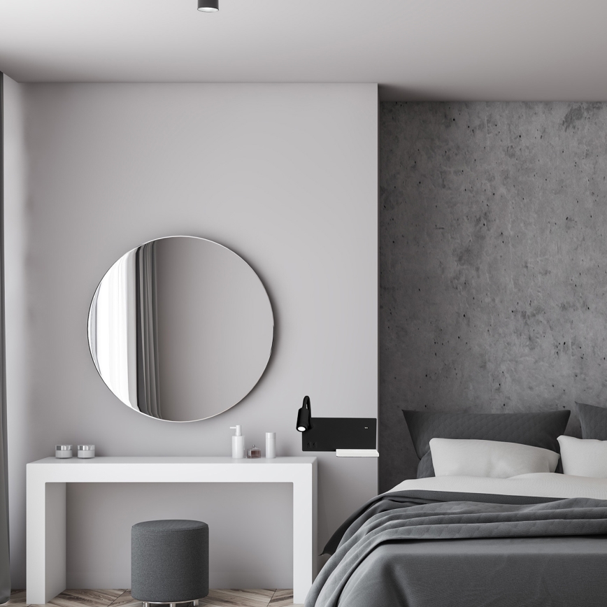 LED sienas gaismeklis SHELF LED/4W+LED/5W+LED/2W/230V melns