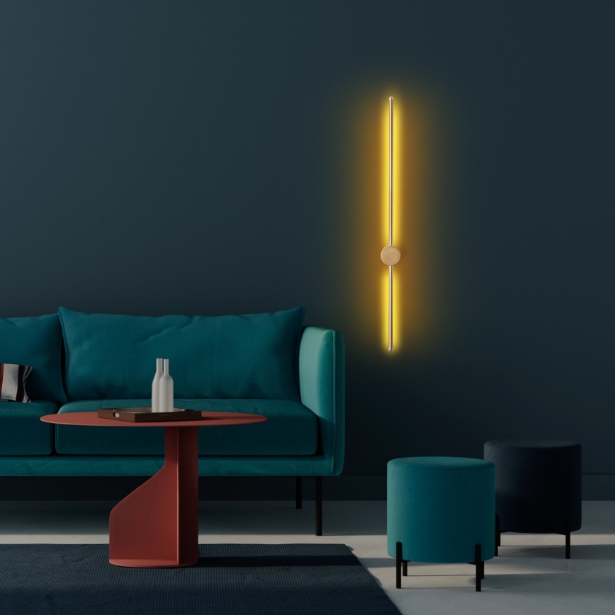 LED sienas gaismeklis SWORD LED/13W/230V 3000K, matētas zelta krāsas