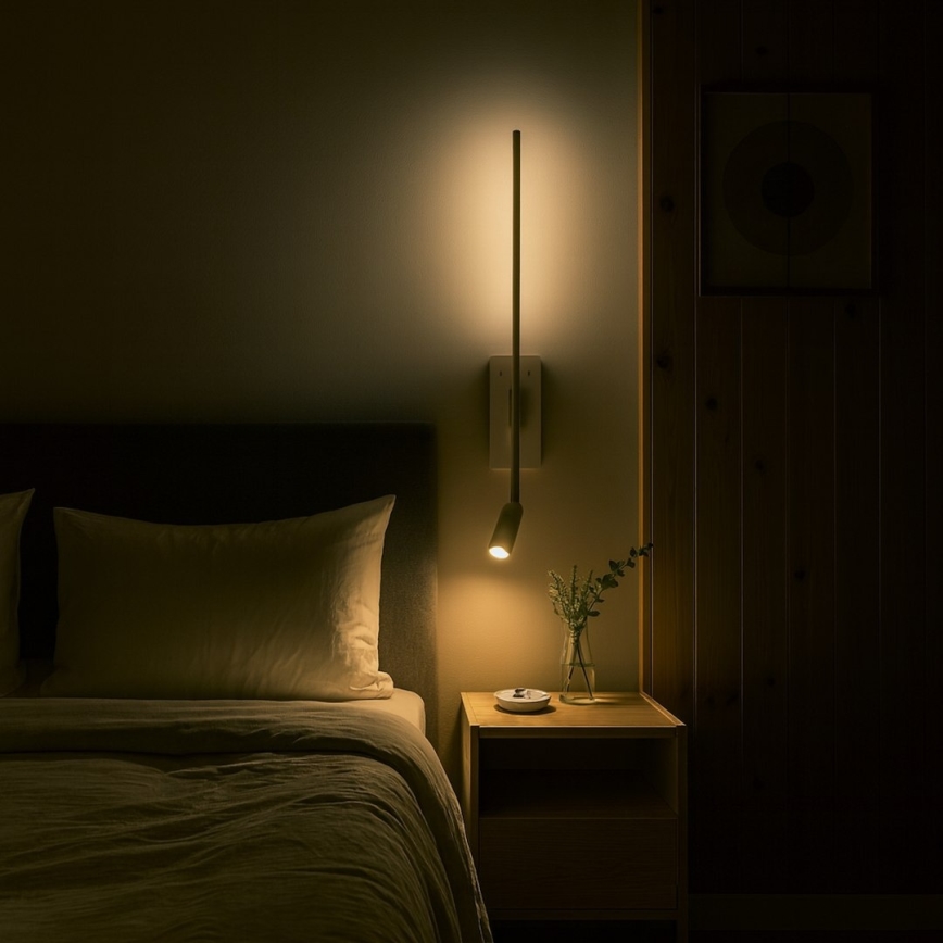 LED sienas gaismeklis TORCH LED/6W/230V + LED/3W balts