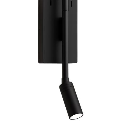 LED sienas gaismeklis TORCH LED/6W/230V + LED/3W melns