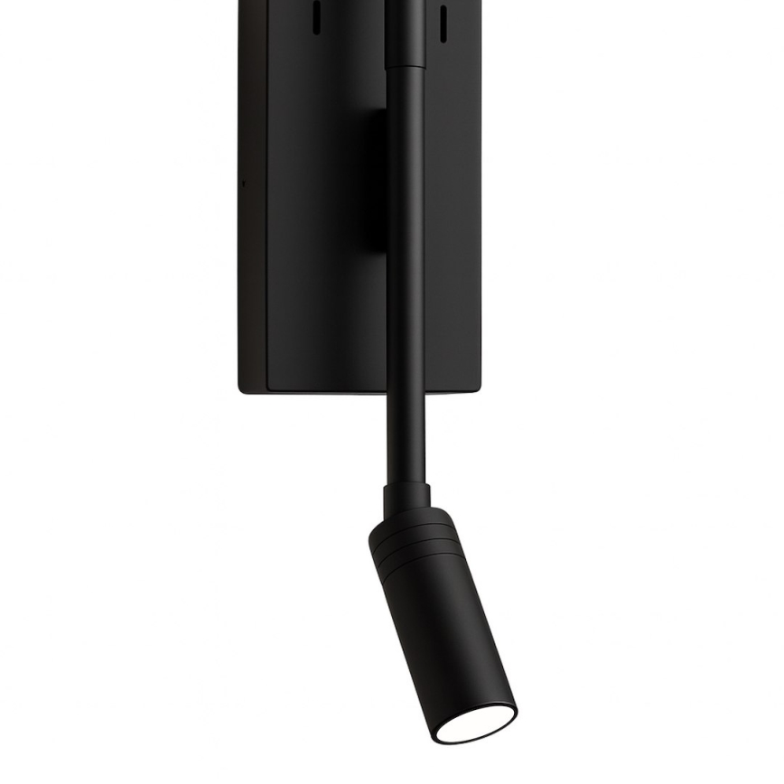 LED sienas gaismeklis TORCH LED/6W/230V + LED/3W melns