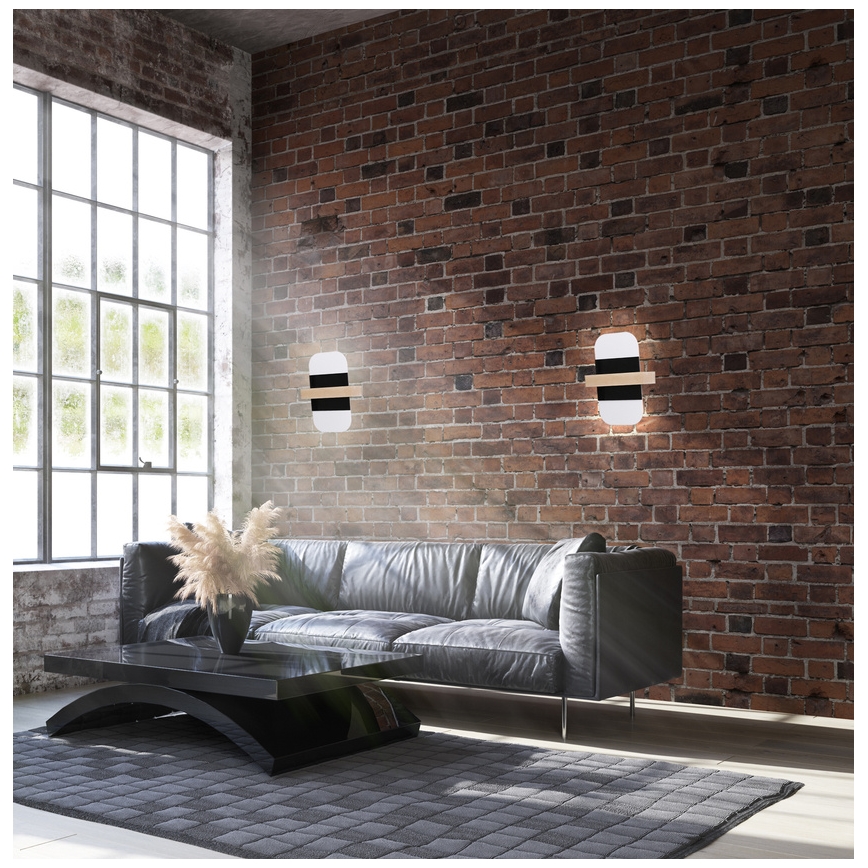 LED Sienas lampa APRIL LED/6W/230V balta/melna