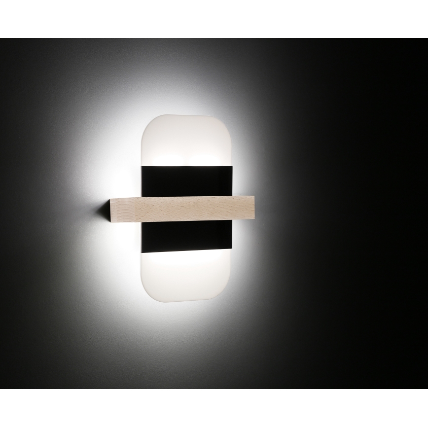 LED Sienas lampa APRIL LED/6W/230V balta/melna