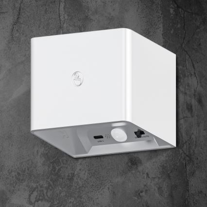 LED Aptumšojama sienas skārienvadāma lampa ar sensoru MIRI LED/2,5W/3,7V 3000/4000/6400K 4000 mAh balta