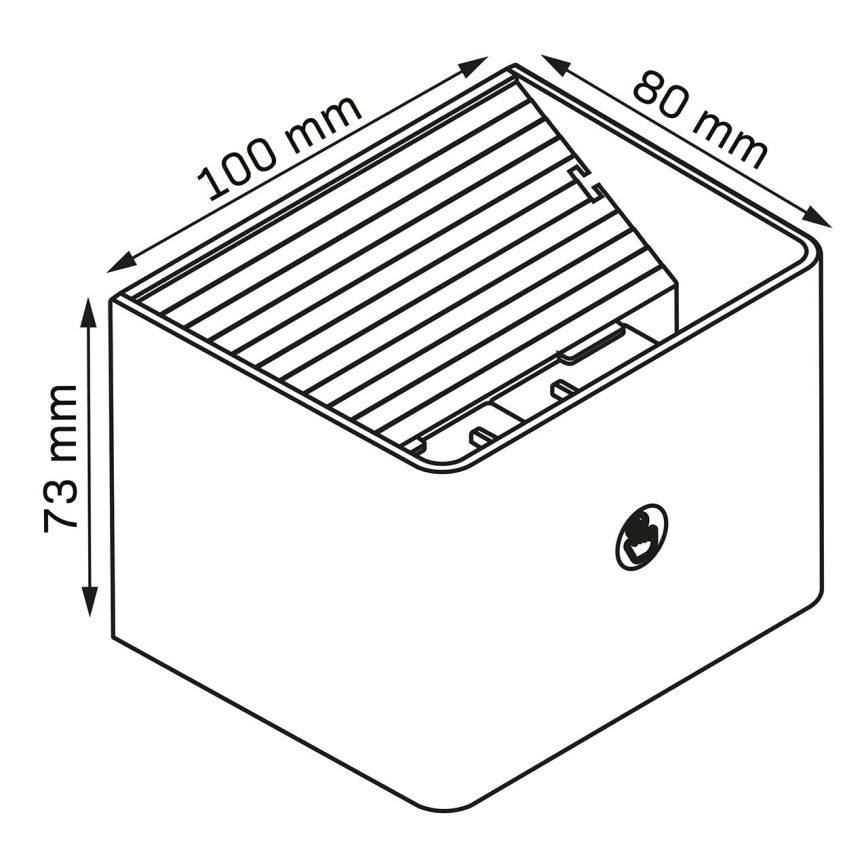 LED Aptumšojama sienas skārienvadāma lampa ar sensoru MIRI LED/2,5W/3,7V 3000/4000/6400K 4000 mAh balta