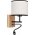 LED Sienas lampa BOHO 1xE27/25W/230V + LED/1W/230V ozols