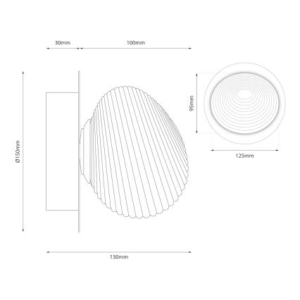 LED Sienas lampa BOLLA LED/3W/230V spīdīgi hromēts