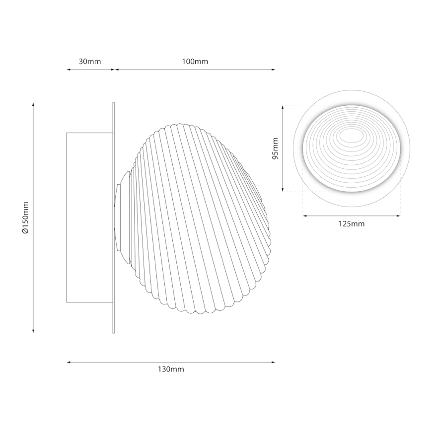 LED Sienas lampa BOLLA LED/3W/230V spīdīgi hromēts