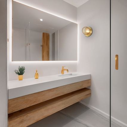 LED sienas lampa BOLLA LED/3W/230V zeltaina/dūmakaini bēša