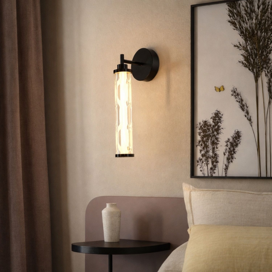 LED sienas lampa CORTE LED/10W/230V melna