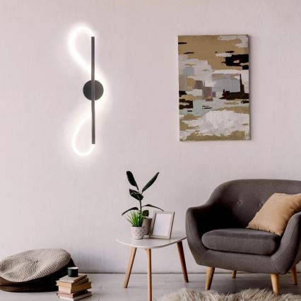 LED Sienas lampa EMMA LED/19W/230V melna