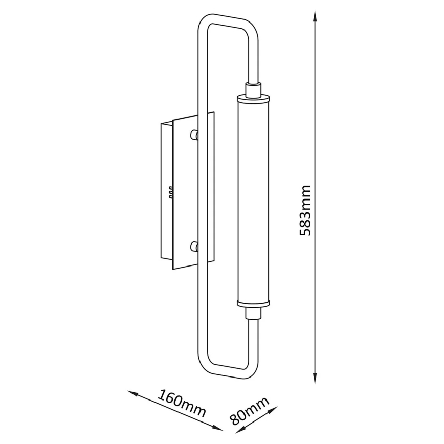 LED sienas lampa FELICJA LED/14W/230V 4000K melna