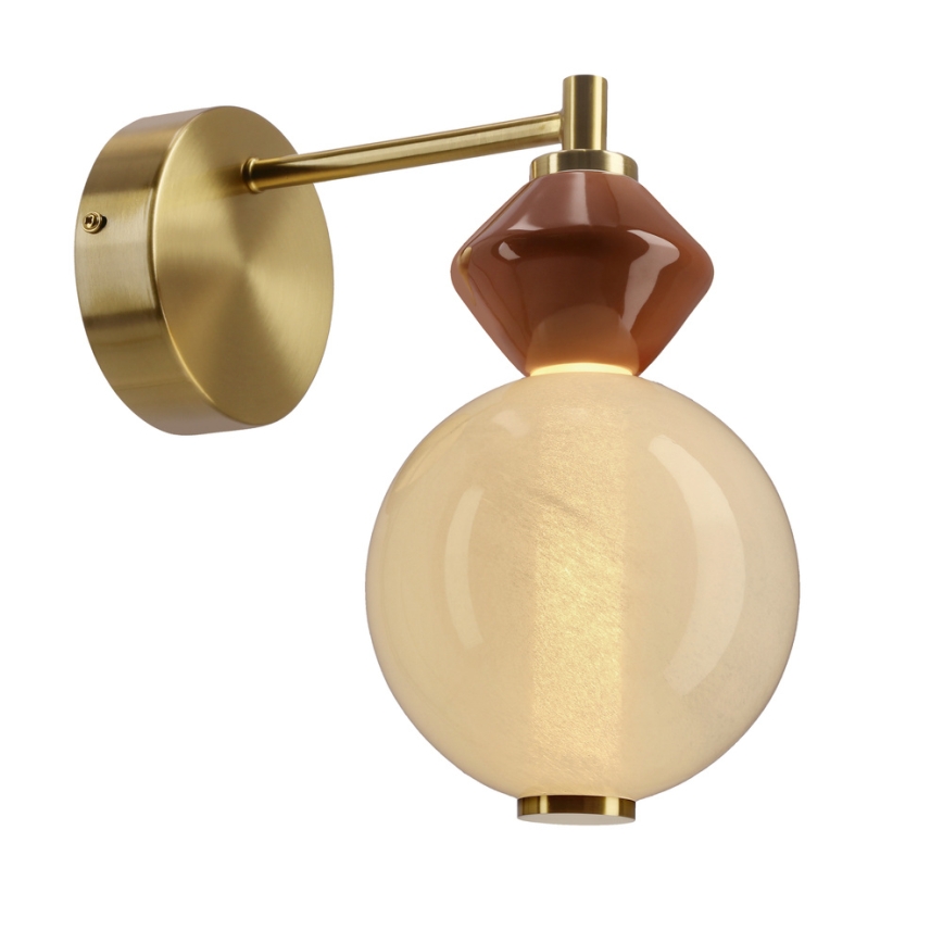 LED sienas lampa FLORES LED/7W/230V zelta/brūna