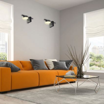 LED Sienas lampa JOY 1xGX53/6W/230V melna