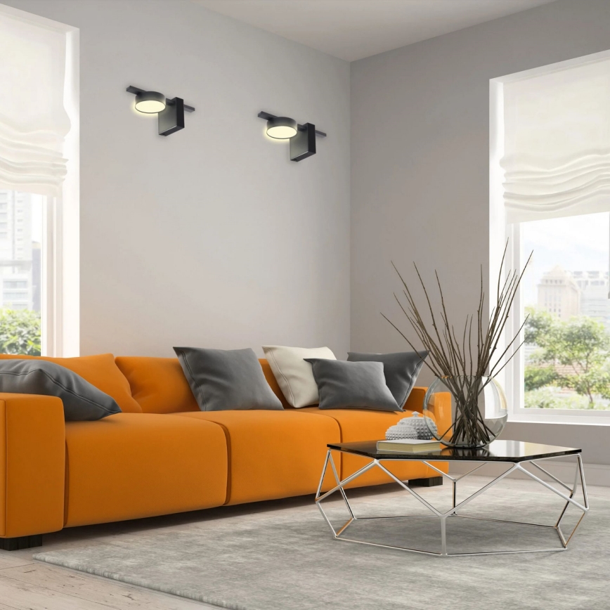 LED Sienas lampa JOY 1xGX53/6W/230V melna