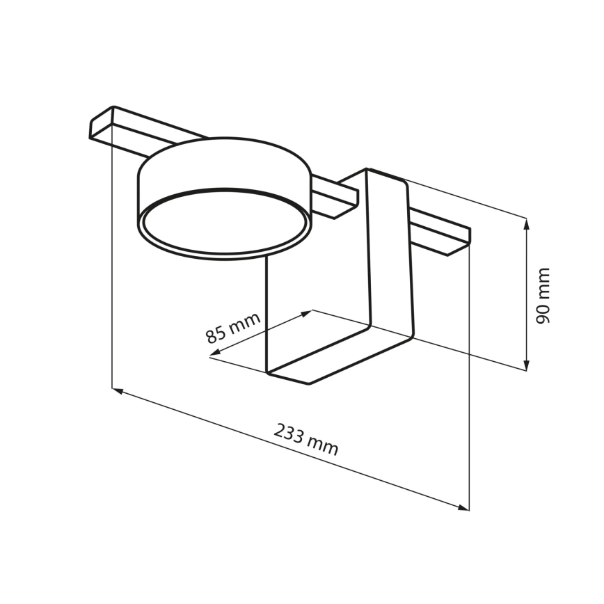 LED Sienas lampa JOY 1xGX53/6W/230V melna