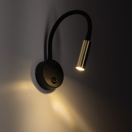 LED Sienas lampa LAGOS 1xG9/3W/230V 4000K melna/zelta