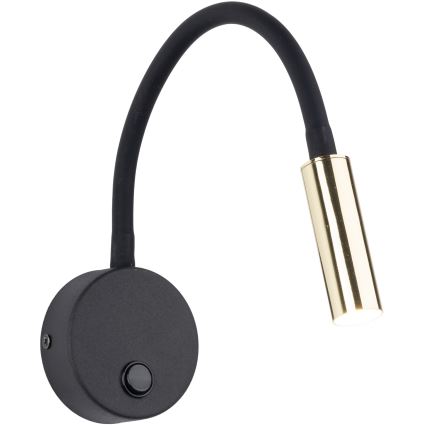 LED Sienas lampa LAGOS 1xG9/3W/230V 4000K melna/zelta