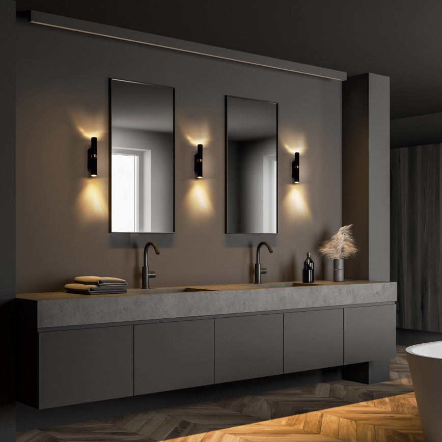 LED Sienas lampa LAGOS 2xG9/3W/230V 4000K melna/zelta