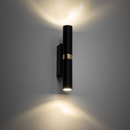 LED Sienas lampa LAGOS 2xG9/3W/230V 4000K melna/zelta