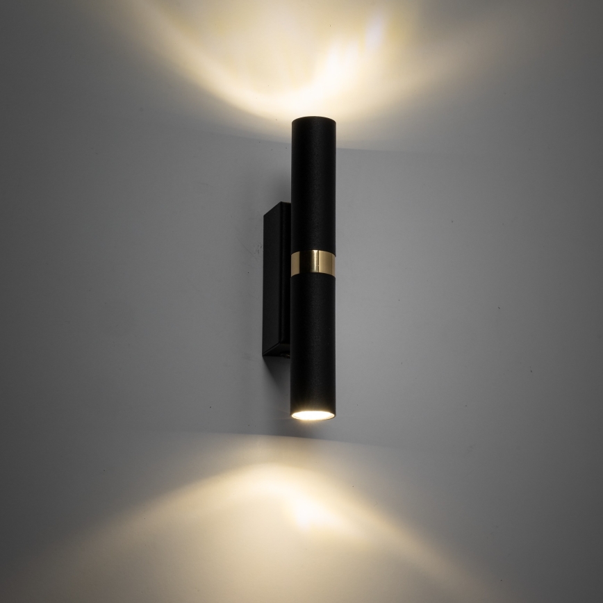 LED Sienas lampa LAGOS 2xG9/3W/230V 4000K melna/zelta