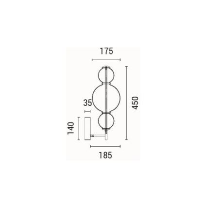 LED Sienas lampa LED/12,6W/230V 3000K