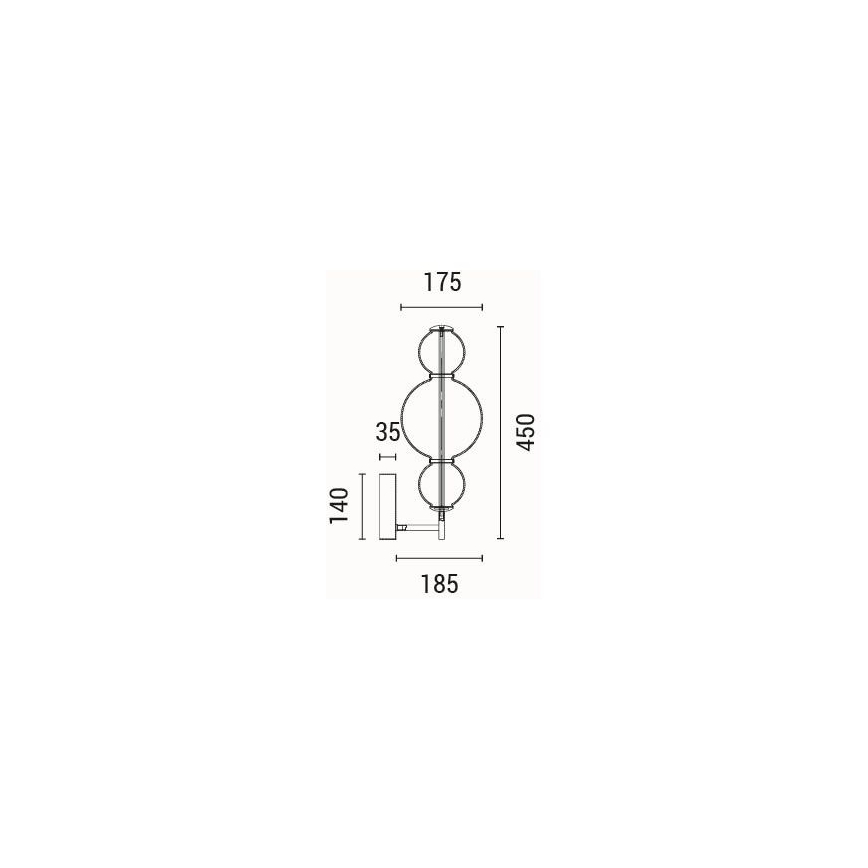 LED Sienas lampa LED/12,6W/230V 3000K