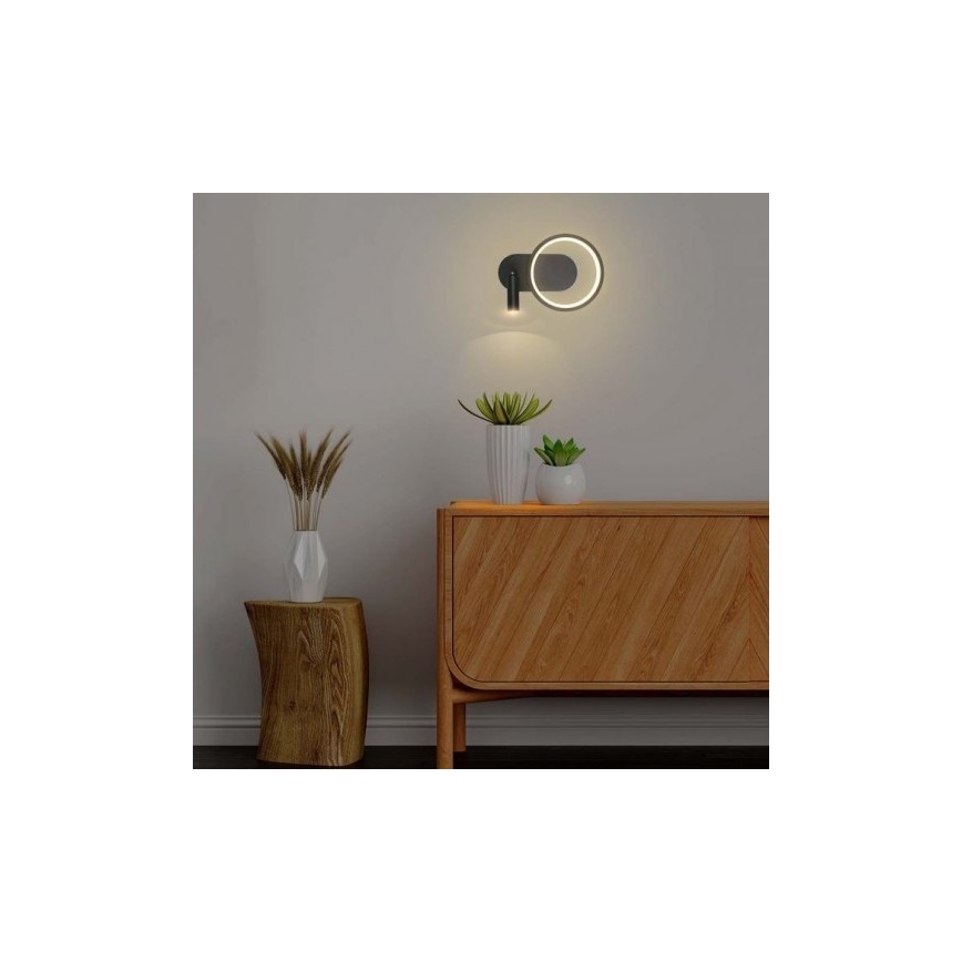 LED Sienas lampa LED/14W/230V 4000K melna