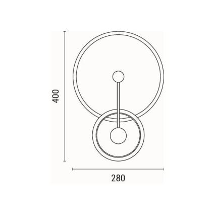 LED Sienas lampa LED/15W/230V 3000K