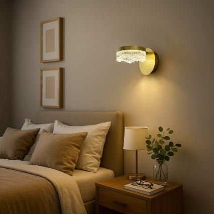 LED sienas lampa LED/4W/230V zelta krāsā