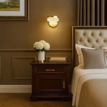 LED sienas lampa LED/4W/230V zelta krāsā