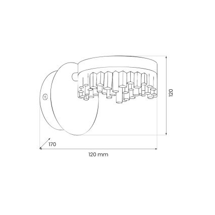 LED sienas lampa LED/4W/230V zelta krāsā
