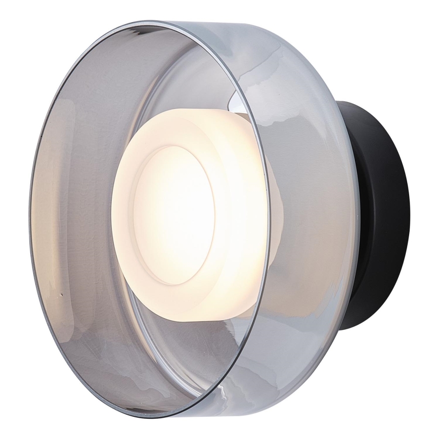 LED Sienas lampa LED/8W/230V 3000K melna/dūmakains
